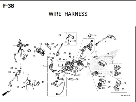 F-38 Wire Harness – Katalog Honda Super Cub 125