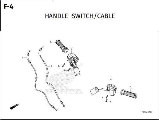 F-4 Handle Switch Cable – Katalog Honda Super Cub 125