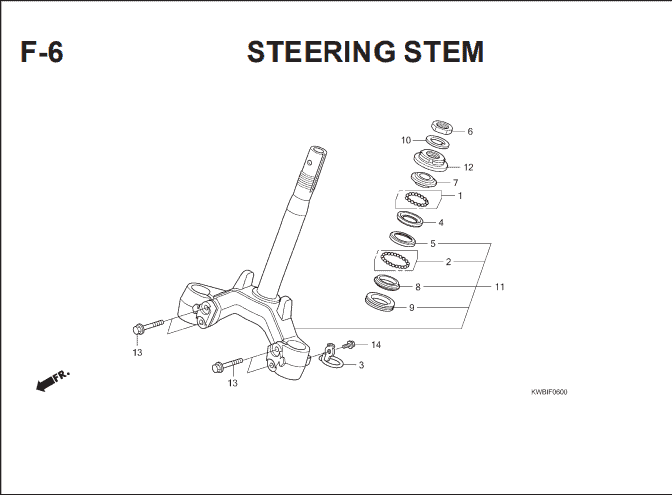 F-6 Steering Stem – Katalog Suku Cadang Honda Blade 110