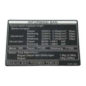 87505KZR600-LABEL-TIRE