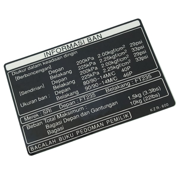 87505KZR600-LABEL-TIRE-GAMBAR