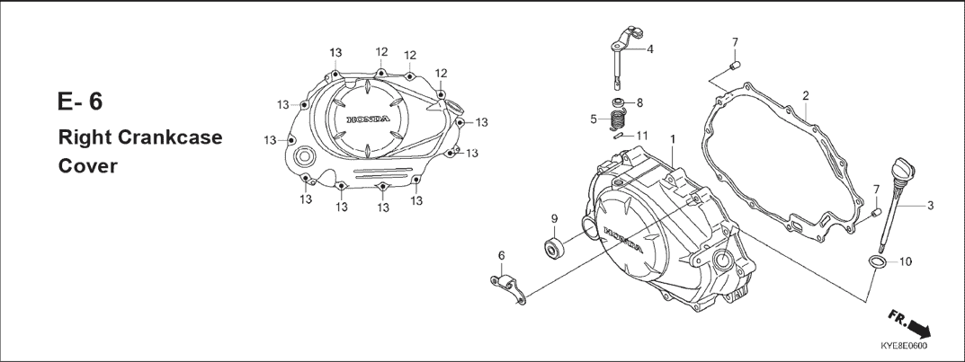 E-6 Right Crankcase Cover