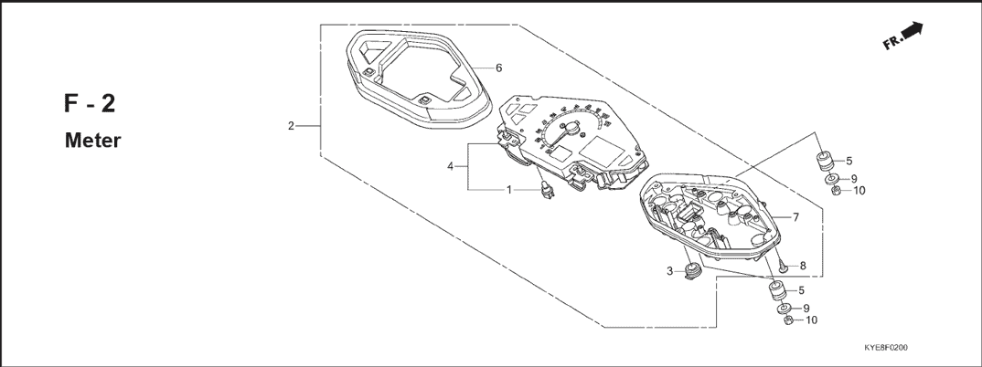 F-2 Meter – Katalog Suku Cadang Honda New Mega Pro Carbu KYE