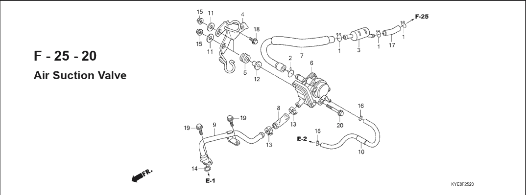 F-25-20 Air suction Valve – Katalog Suku Cadang Honda New Mega Pro Carbu KYE