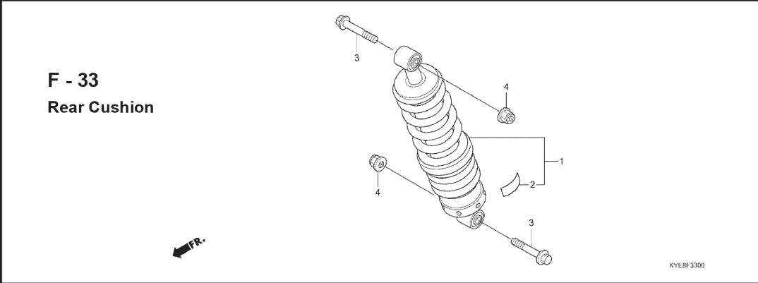 F-33 Rear Chusion – Katalog Suku Cadang Honda New Mega Pro Carbu KYE