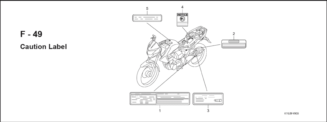 F-49 Cotuon Label – Katalog Suku Cadang Honda New Mega Pro Carbu KYE