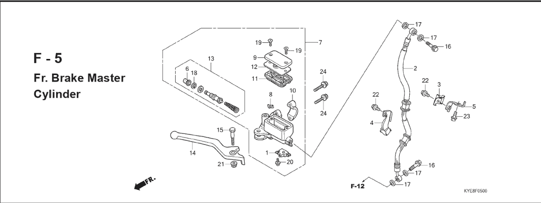 F-5 Fr Brake Master Cylinder