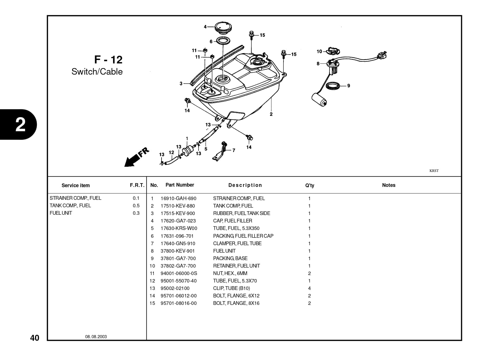 Katalog Suku Cadang Honda Supra FIT New