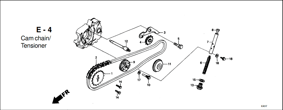 E-4 Cam Chain Tensioner – Katalog Suku Cadang Honda Supra FIT New