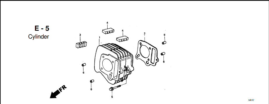 E-5 Cylinder – Katalog Suku Cadang Honda Supra FIT New