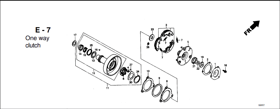 E-7 One Way Clutch – Katalog Suku Cadang Honda Supra FIT New