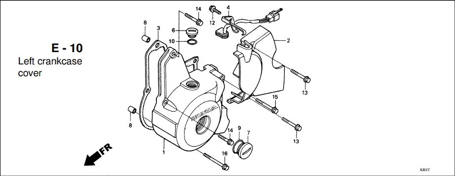 E-10 Left Crankcase Cover – Katalog Suku Cadang Honda Supra FIT New