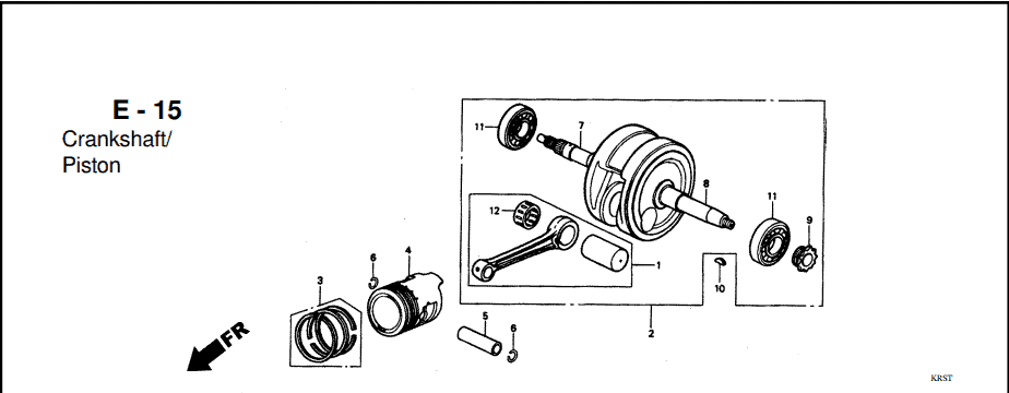 E-15 Crankshaft Piston – Katalog Suku Cadang Honda Supra FIT New