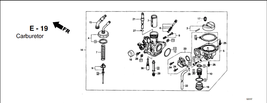 E-19 Carburetor – Katalog Suku Cadang Honda Supra FIT New