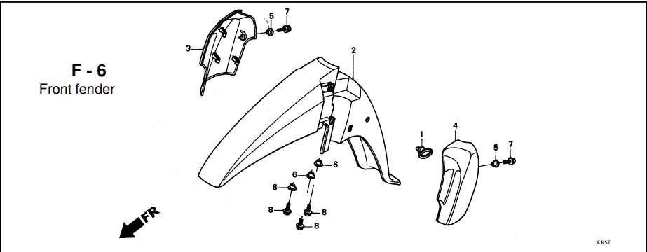 F-6 Front Fender – Katalog Suku Cadang Honda Supra FIT New