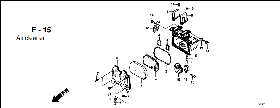 F-15 Air Cleaner – Katalog Suku Cadang Honda Supra FIT New