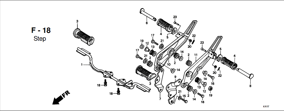 F-18 Step – Katalog Suku Cadang Honda Supra FIT New