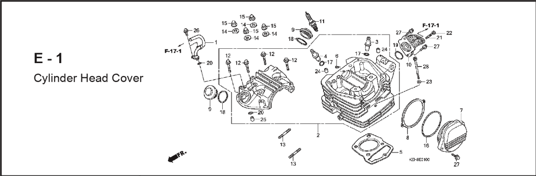 E-1 Cylinder Head – Katalog Suku Cadang Honda Mega Pro KEH