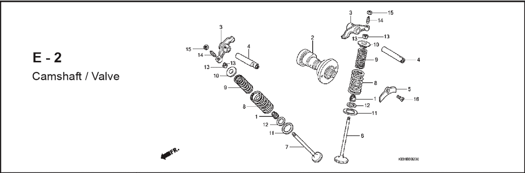 E-2 Campsaft Valve – Katalog Suku Cadang Honda Mega Pro KEH