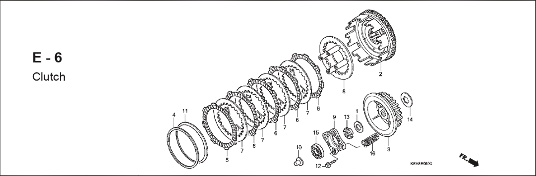 E-6 Clutch – Katalog Suku Cadang Honda Mega Pro KEH