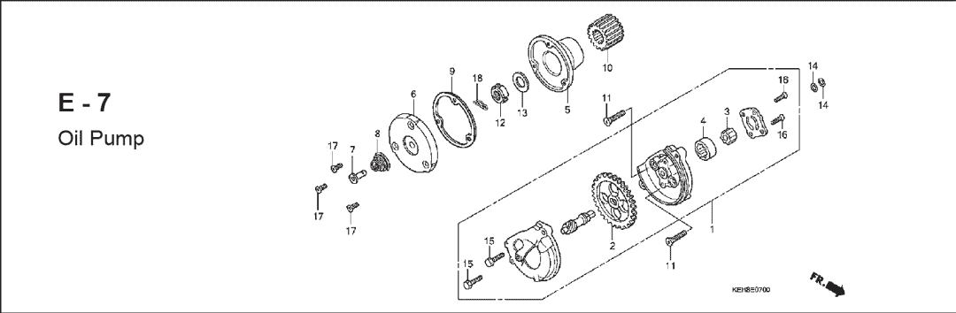 E-7 Oil Pump – Katalog Suku Cadang Honda Mega Pro KEH