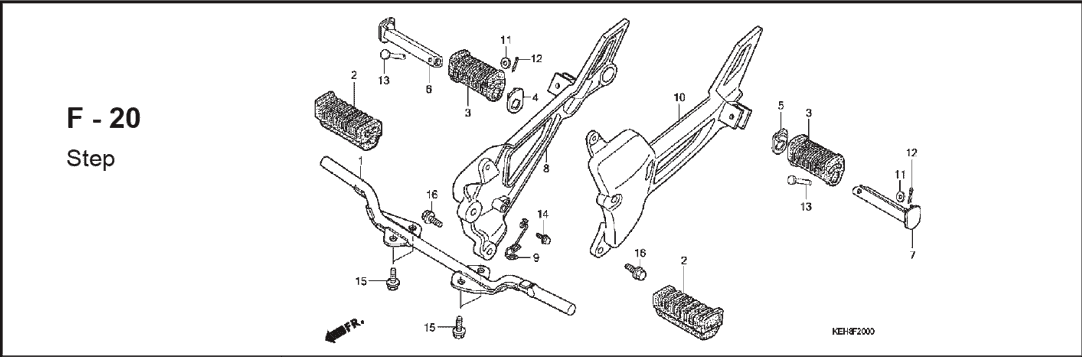Katalog Suku Cadang Honda Mega Pro KEH