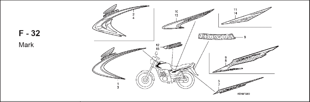 Katalog Suku Cadang Honda Mega Pro KEH