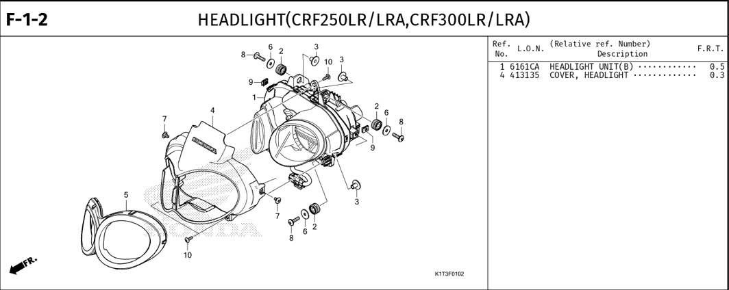 Katalog Suku Cadang Honda CRF 250 Rally