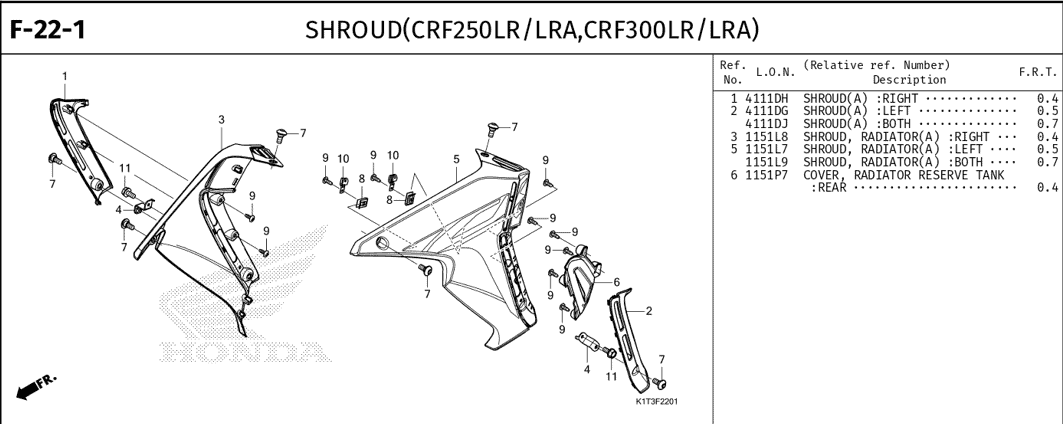 Katalog Suku Cadang Honda CRF 250 Rally