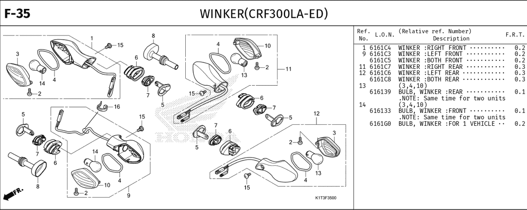 Katalog Suku Cadang Honda CRF 250 Rally