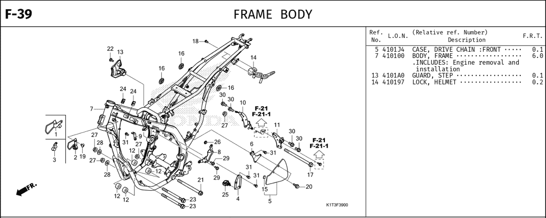 Katalog Suku Cadang Honda CRF 250 Rally