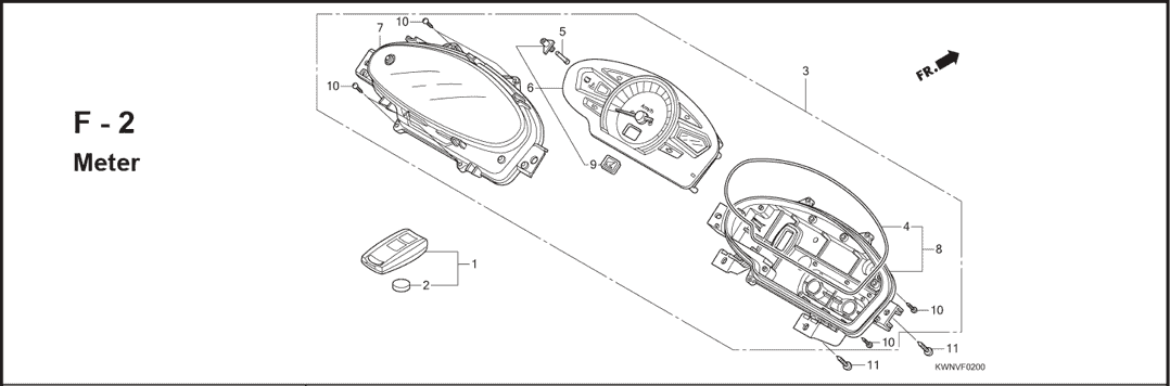 F-2 Meter – Katalog Suku Cadang Honda PCX 125 KWN