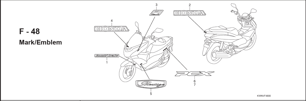 Katalog Suku Cadang Honda PCX 125 KWN