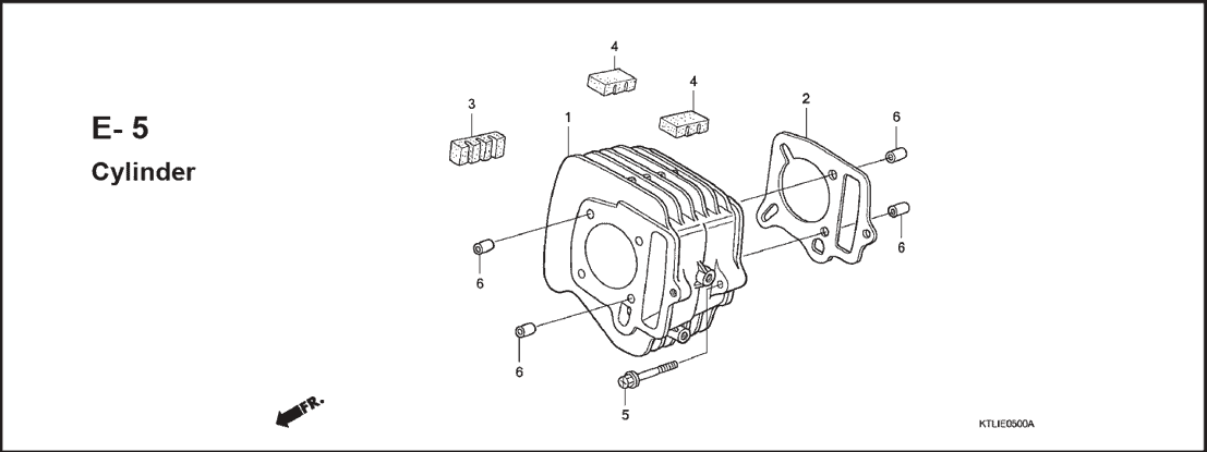 E-5 Cylinder – Katalog Suku Cadang Honda Revo 100