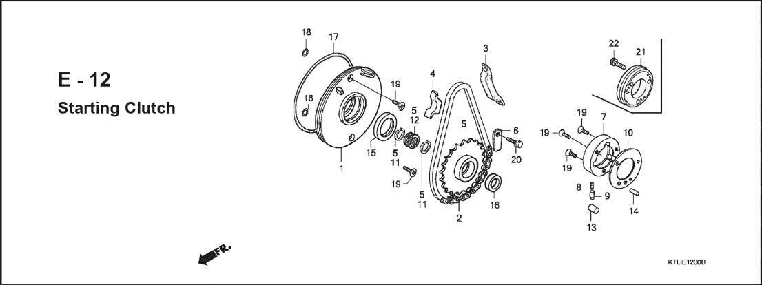 E-12 Starting Clutch – Katalog Suku Cadang Honda Revo 100