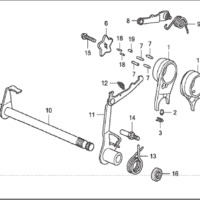 E-17 Gearshift Drum – Katalog Suku Cadang Honda Revo 100