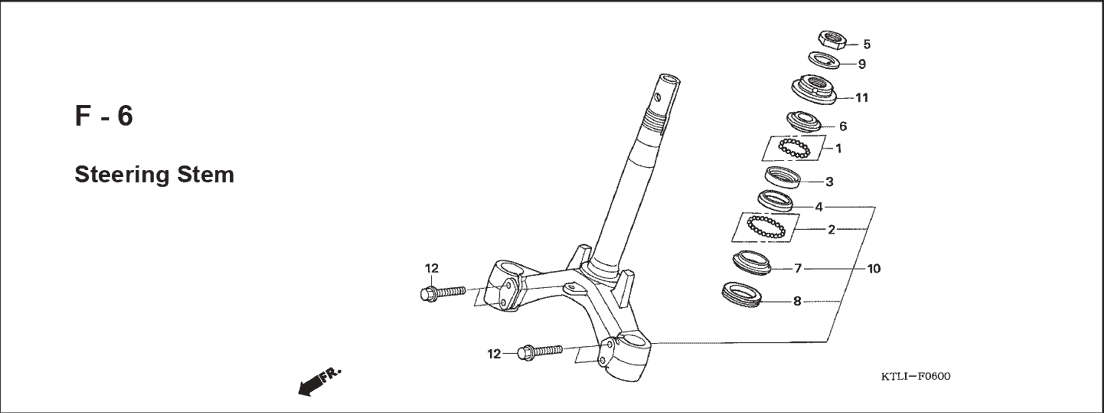 F-6 Steering Stem – Katalog Suku Cadang Honda Revo 100