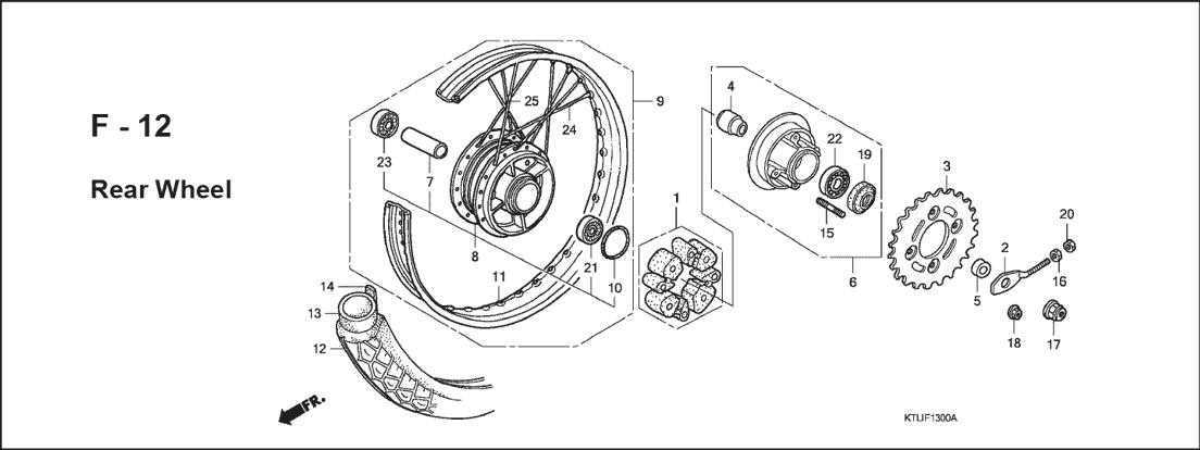 F-12 Rear Wheel – Katalog Suku Cadang Honda Revo 100