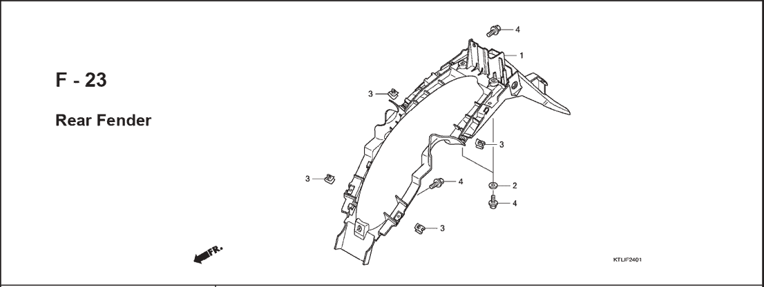 F-23 Rear Fender – Katalog Suku Cadang Honda Revo 100