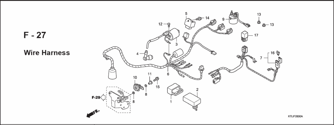 F-27 Wire Harness – Katalog Suku Cadang Honda Revo 100