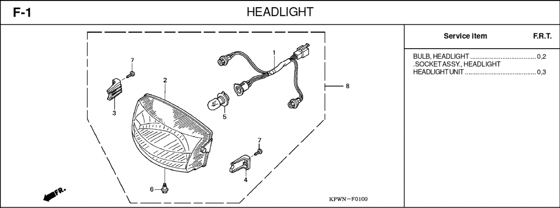 F-1-Headlight – Katalog Suku Cadang Honda Kirana