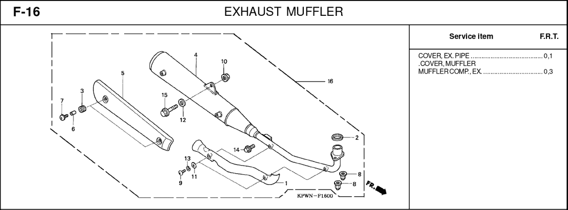 F-16 Exhaust Muffler – Katalog Suku Cadang Honda Kirana