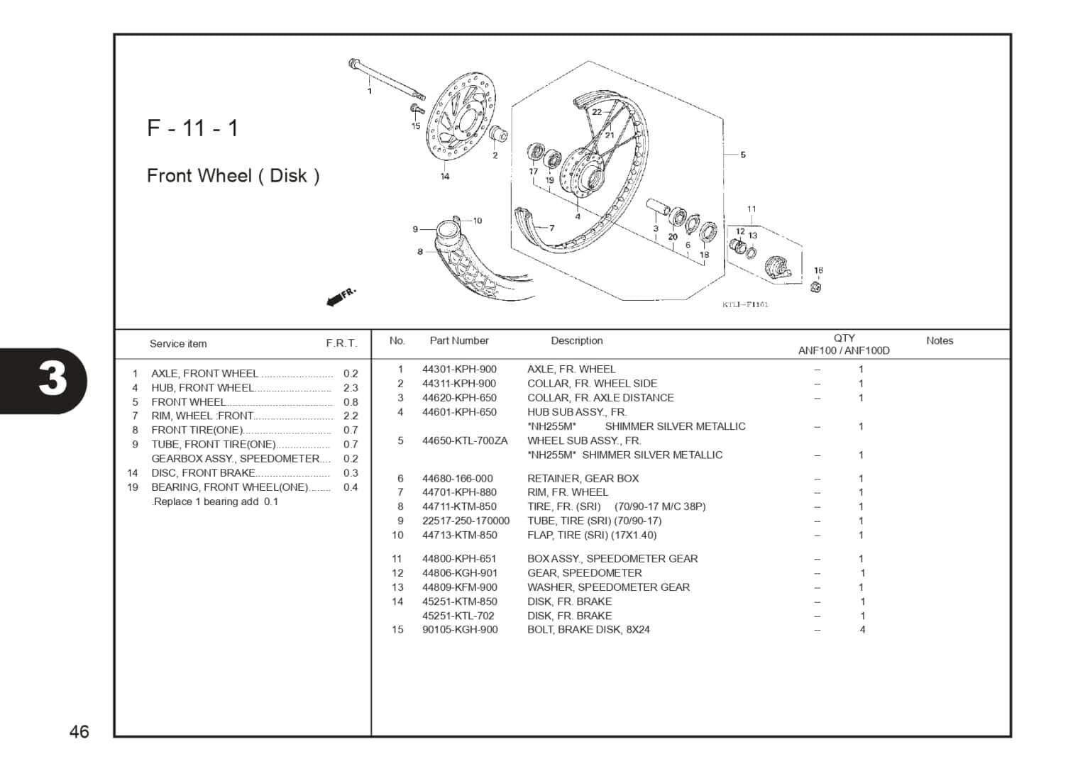 F-11-1 Front Wheel Disk - Katalog Suku Cadang Honda Supra FIT New KTL ...