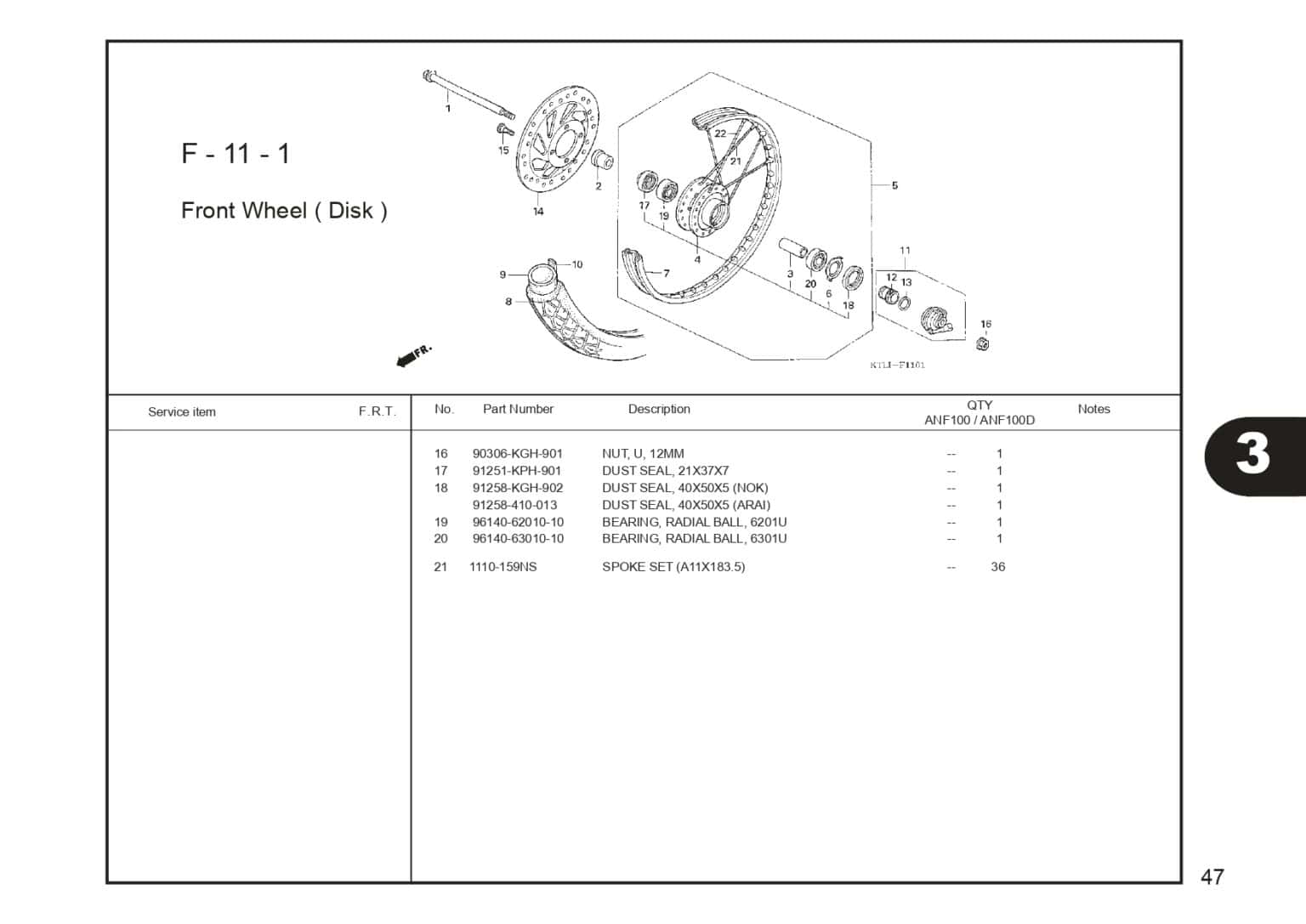 F-11-1 Front Wheel Disk - Katalog Suku Cadang Honda Supra FIT New KTL ...