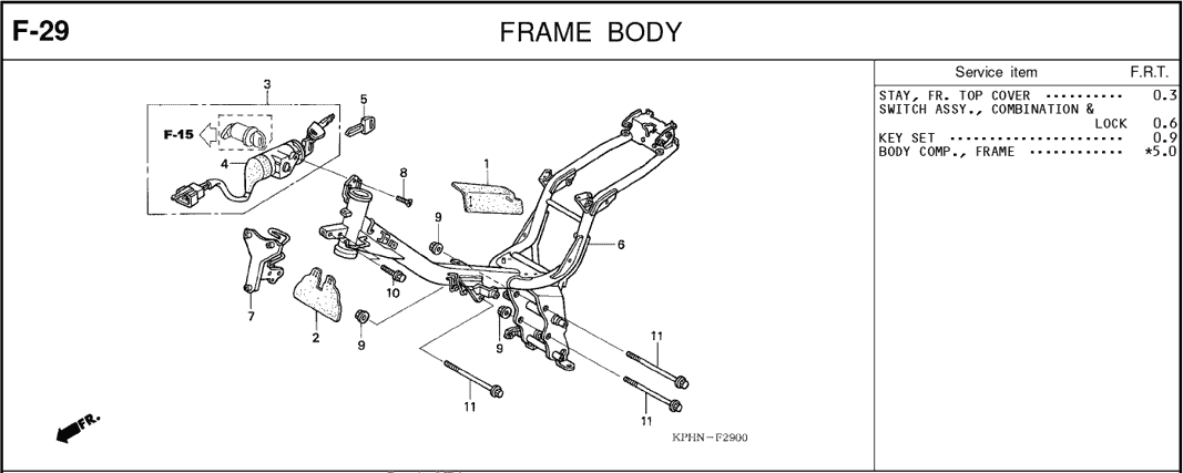 F-29 Frame Body – Katalog Suku Cadang Honda Karisma