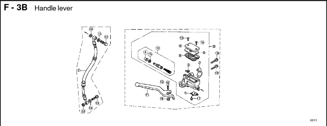 F-3B Handle Lever – Katalog Suku Cadang Honda Supra 100