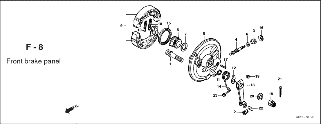 F-8 Front Brake Panel – Katalog Suku Cadang Honda Supra 100