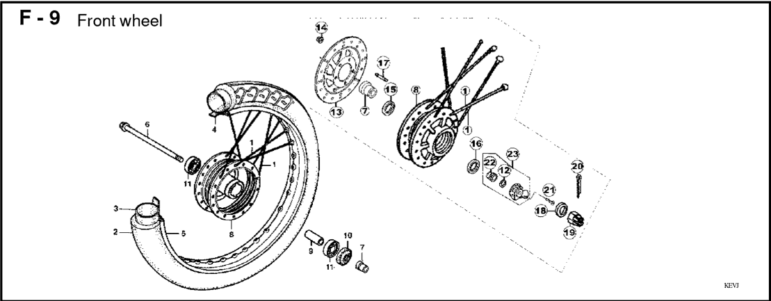 F-9 Front Wheel – Katalog Suku Cadang Honda Supra 100