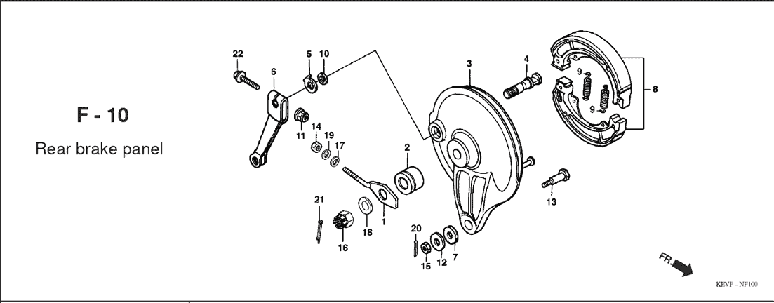 F-10 Rear Brake Panel – Katalog Suku Cadang Honda Supra 100