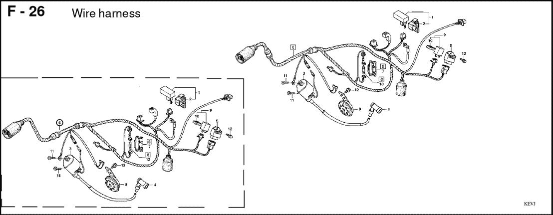F-26 Wire Harness – Katalog Suku Cadang Honda Supra 100